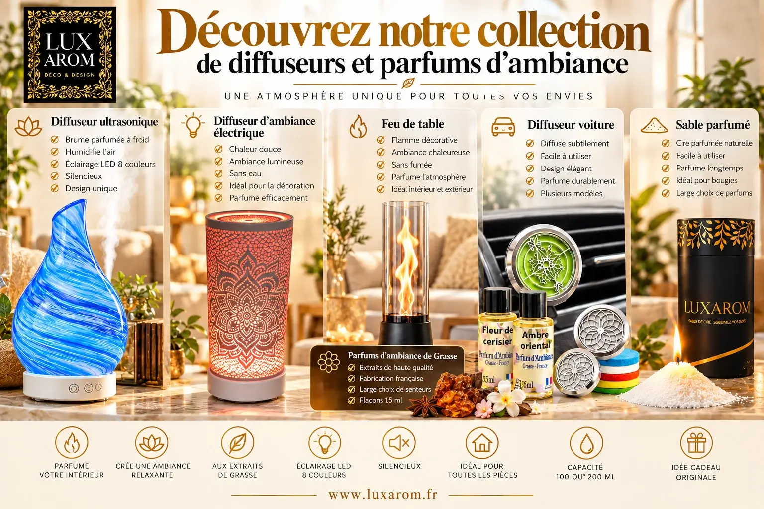Parfum, lumière et décoration : 5 façons de transformer votre intérieur