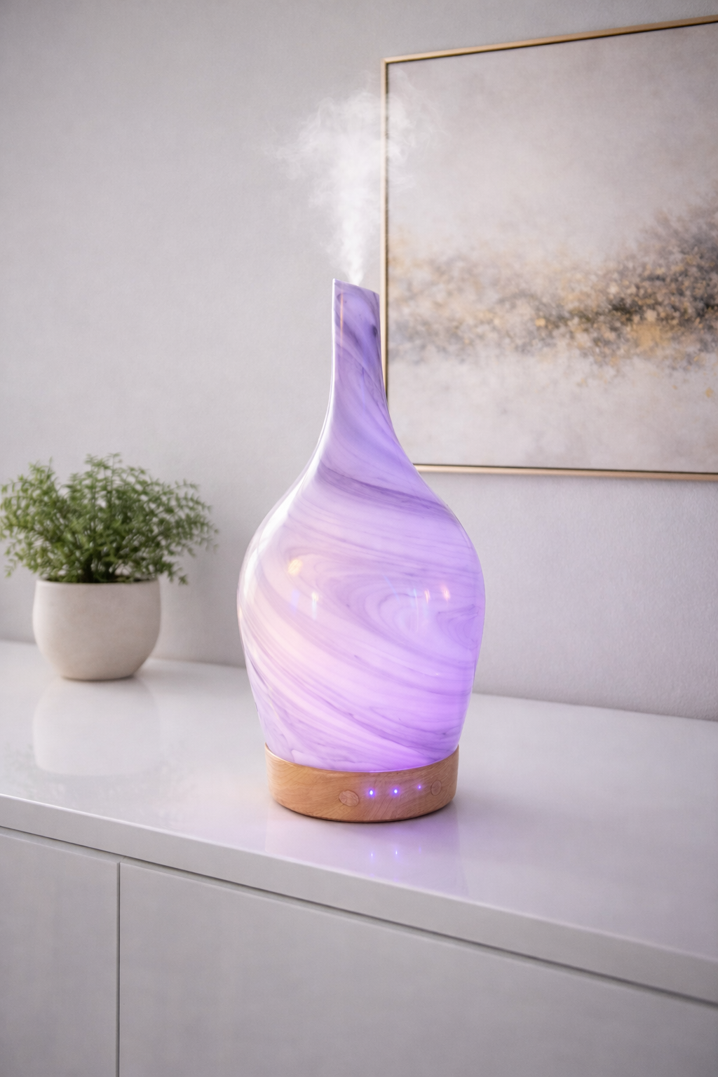 Diffuseur ultrason LED huiles essentielles ambiance zen