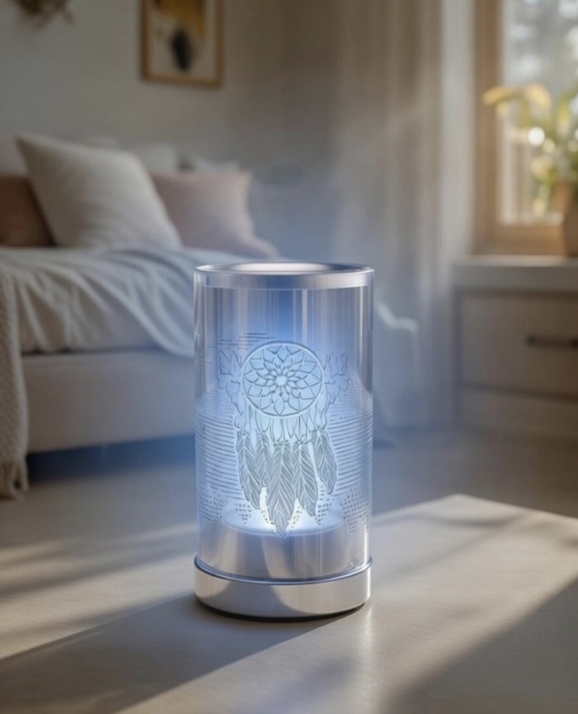 Lampe diffuseur parfum attrape-rêve bohème LED 18 cm