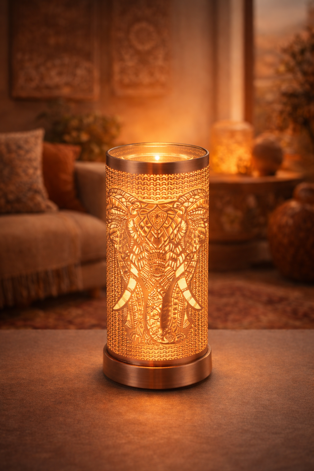 Lampe diffuseur parfum Éléphant LED feng shui 26 cm