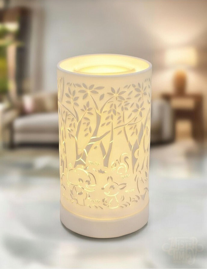 Lampe diffuseur parfum Forêt enchantée LED ambiance douce