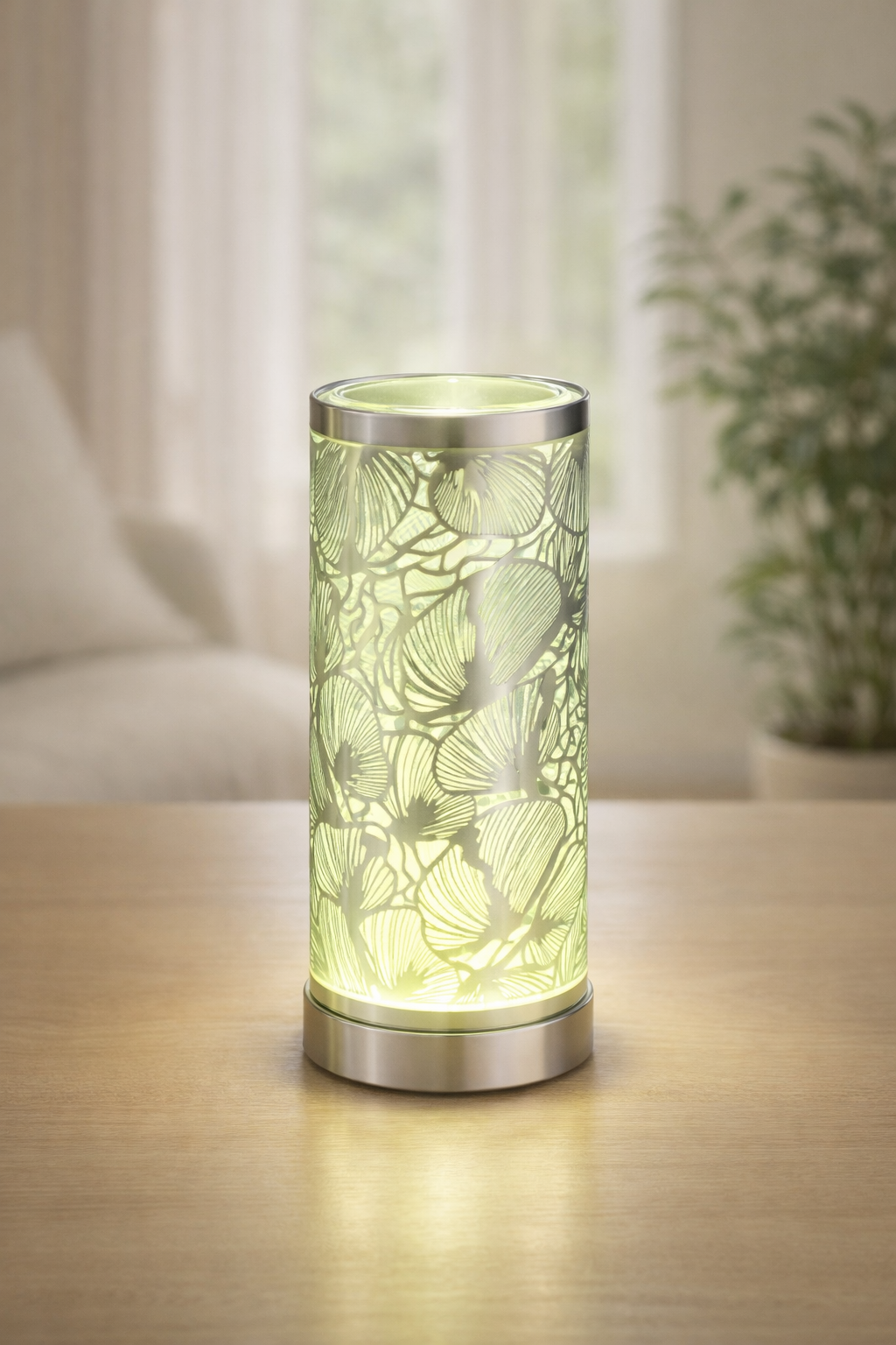 Lampe diffuseur parfum Nénuphar LED design zen 26 cm