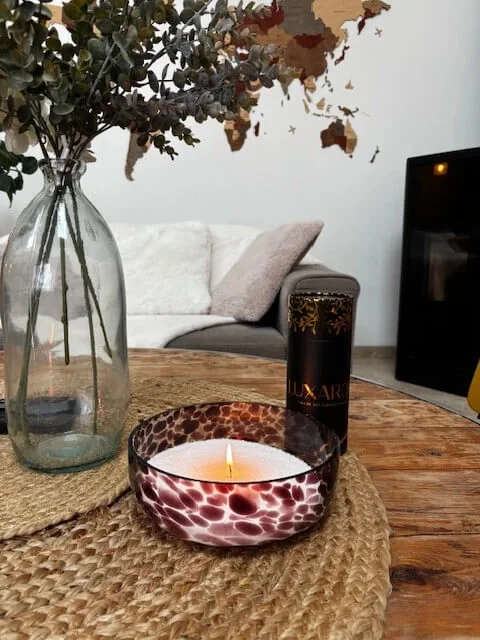 sable de bougie, bougie décorative, parfum maison, bougie rechargeable, ambiance cocooning, luxarom