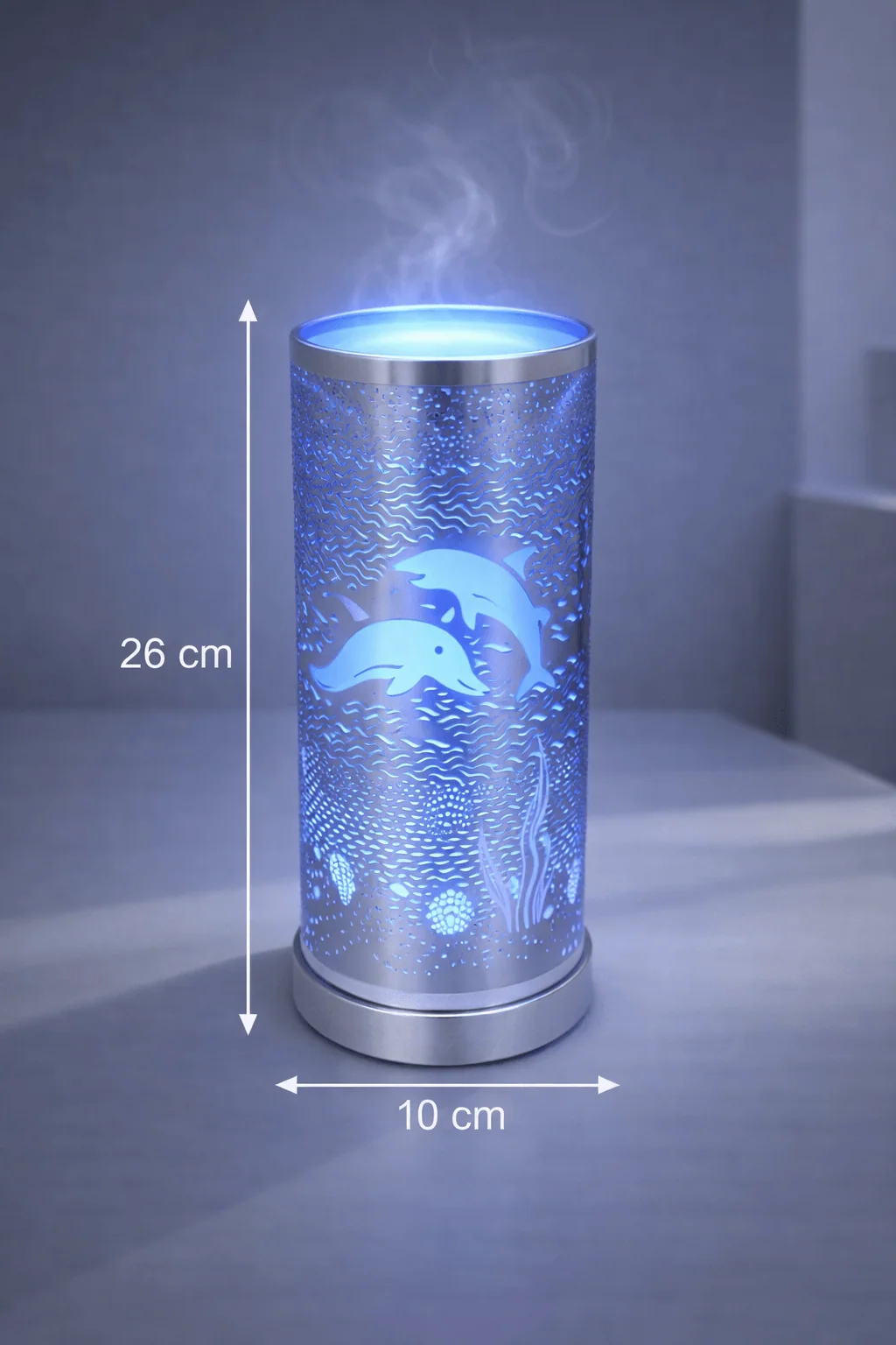 Lampe diffuseur parfum Dauphin LED décorative 26 cm