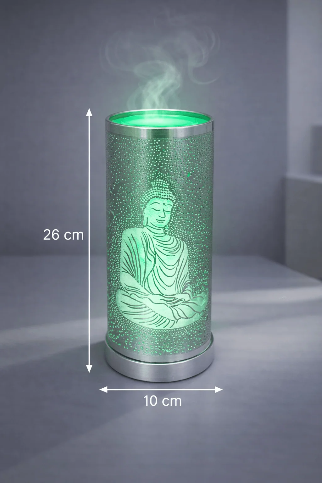 Lampe diffuseur parfum Bouddha LED ambiance zen 26 cm