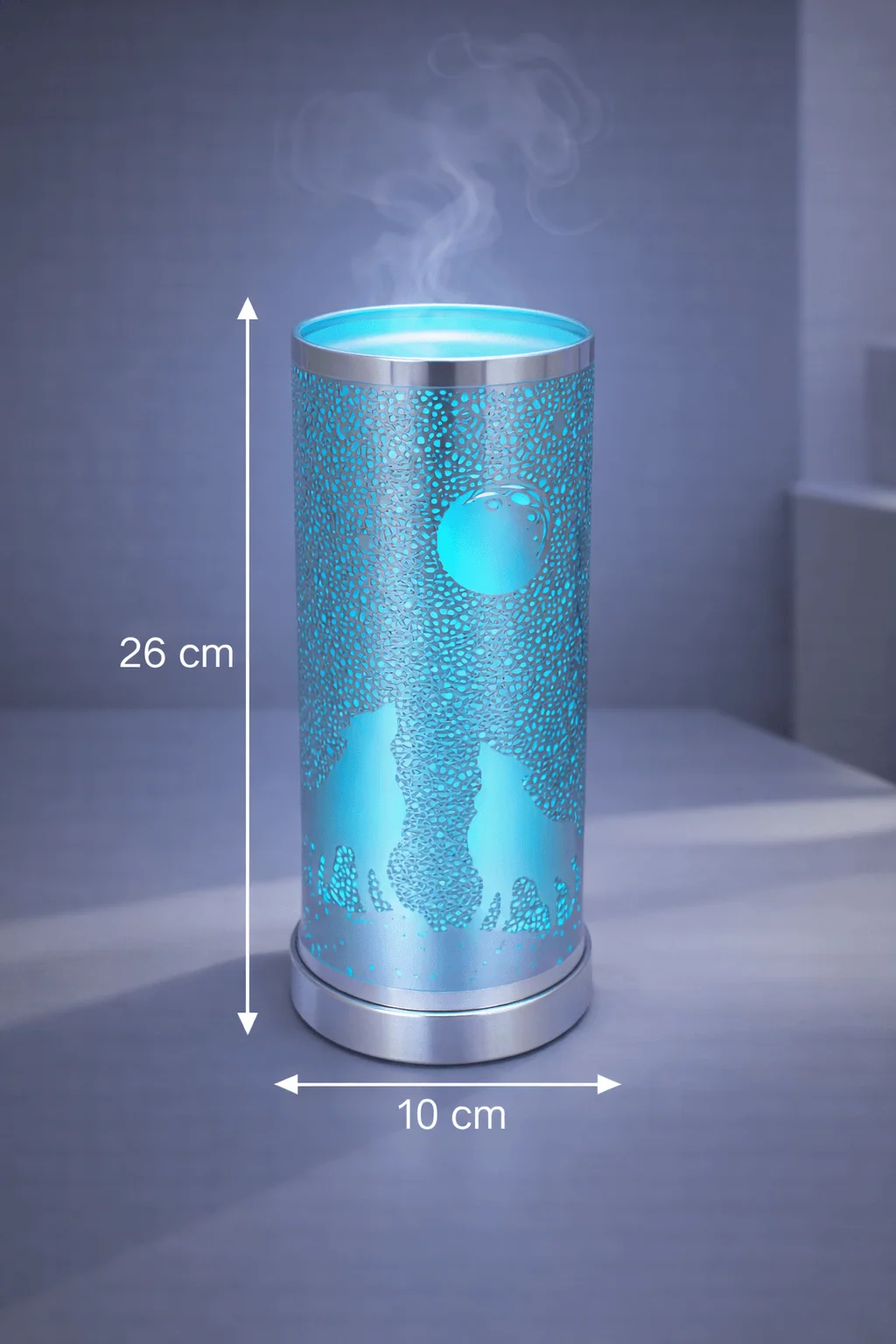 Lampe diffuseur parfum Loup LED ambiance mystique 26 cm