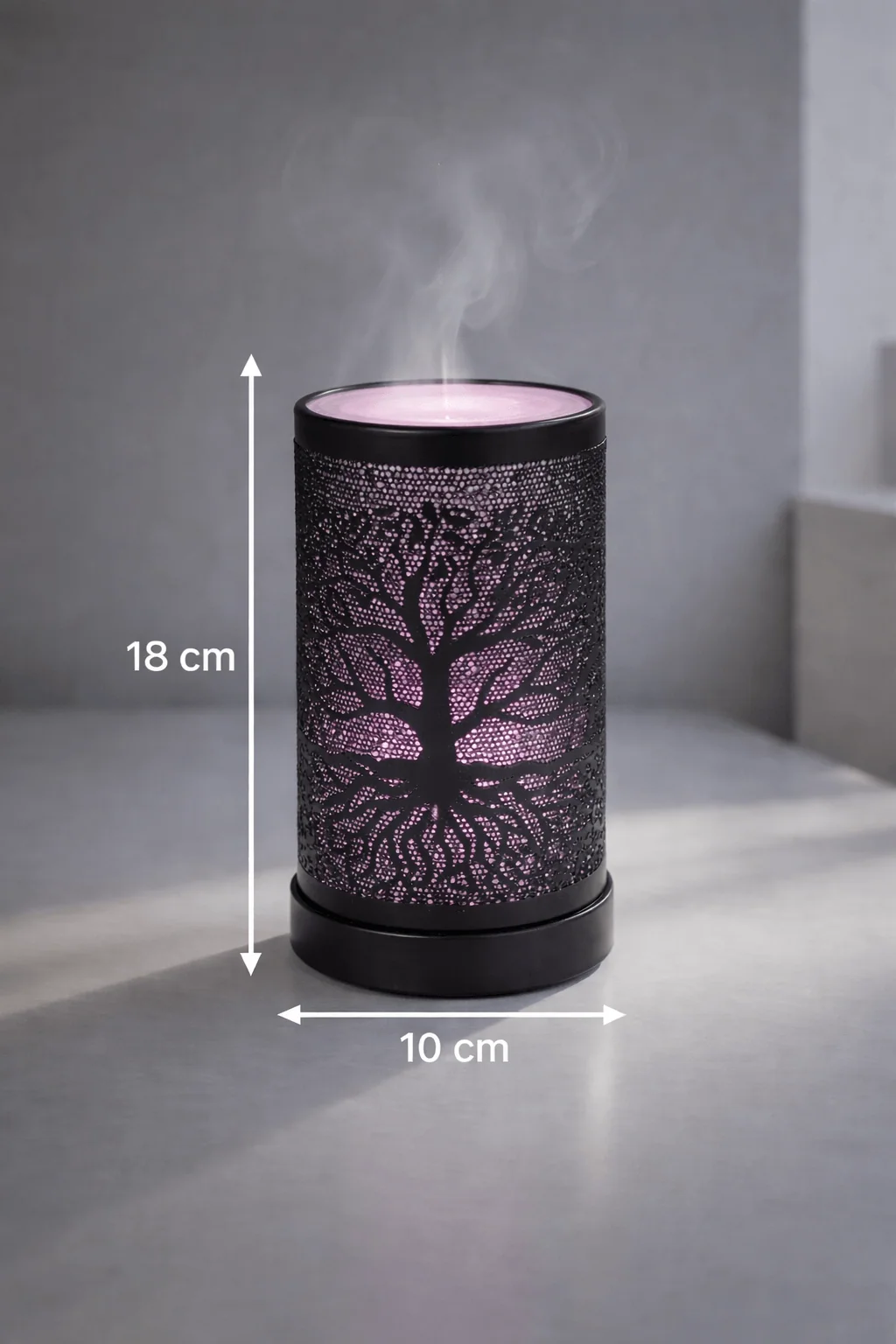 Lampe diffuseur parfum Arbre de vie LED bien-être 18 cm