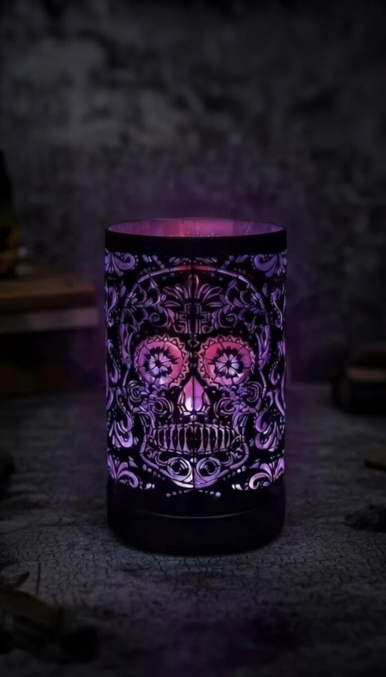 Lampe diffuseur parfum tête mexicaine LED 18 cm