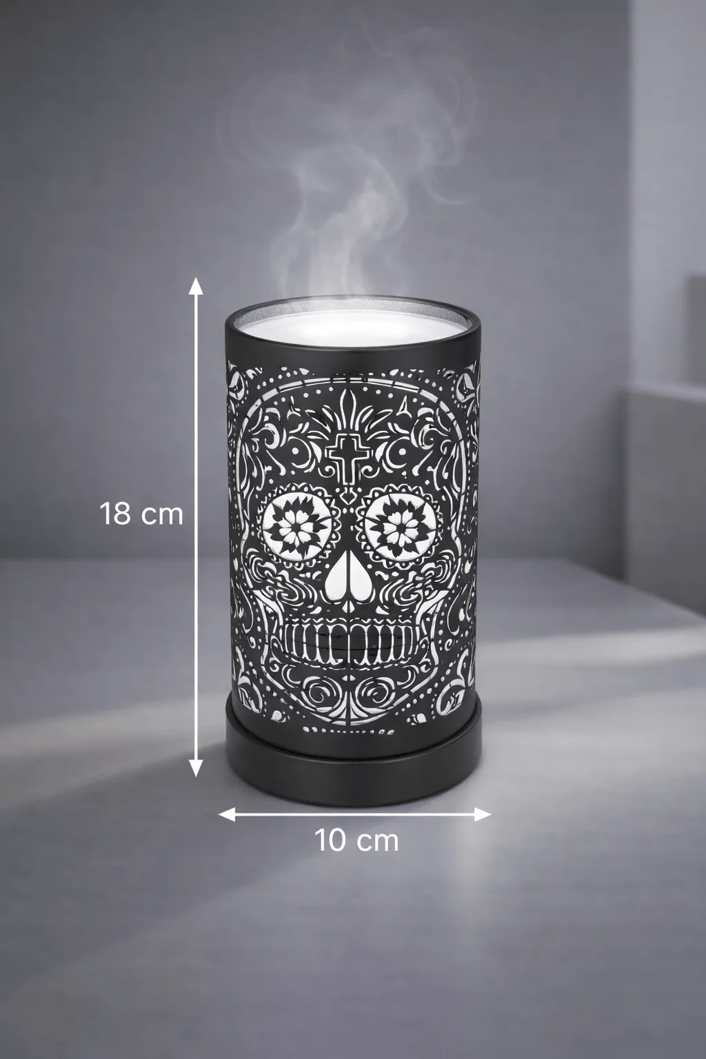 Lampe diffuseur parfum tête mexicaine LED 18 cm