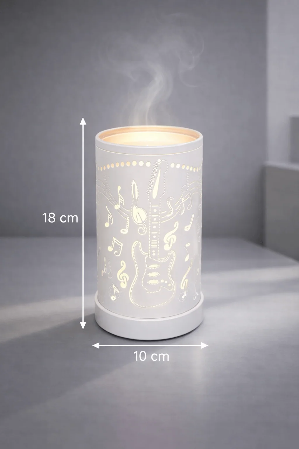 Lampe diffuseur parfum Guitare LED ambiance musicale 18 cm
