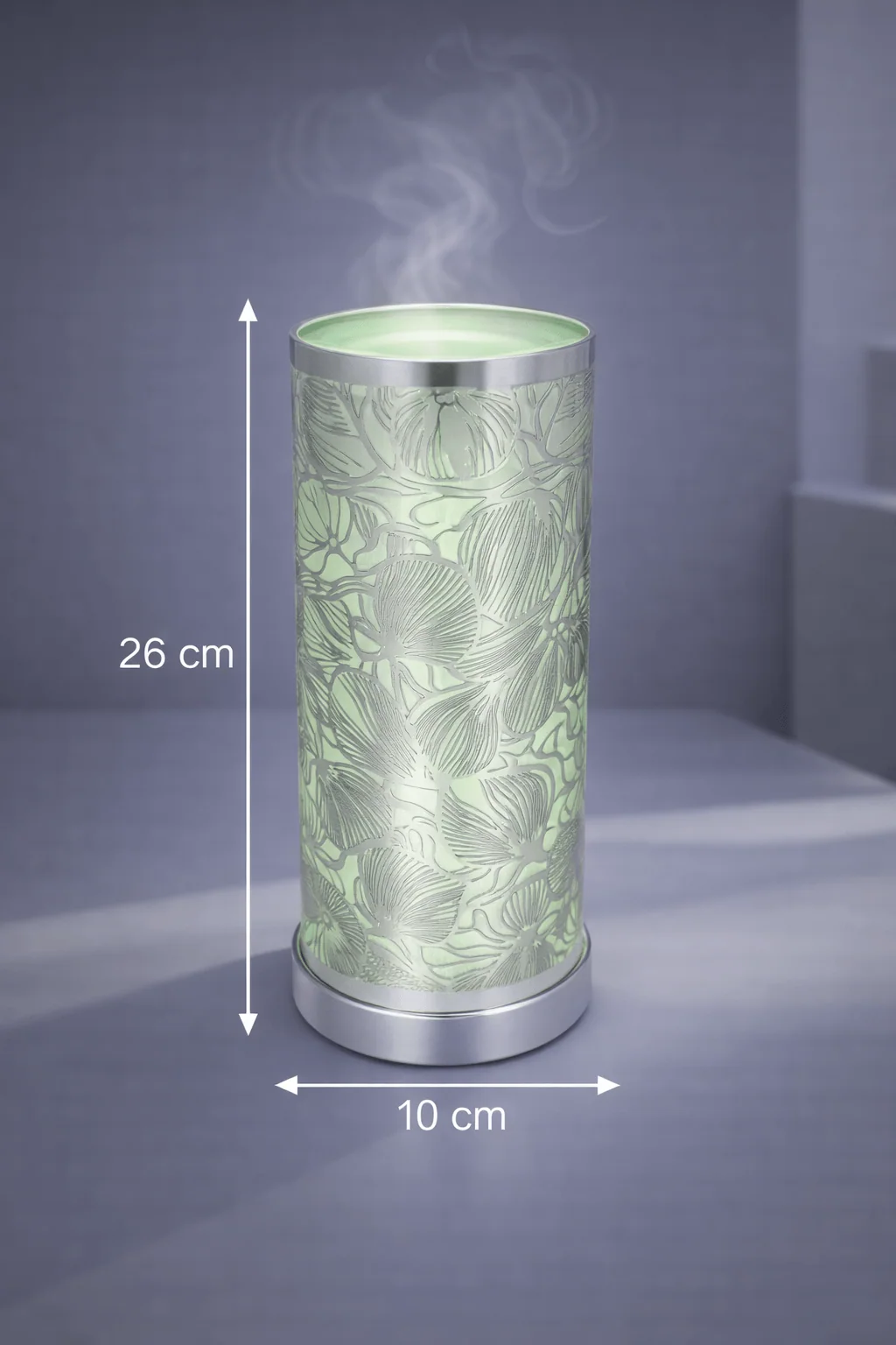 Lampe diffuseur parfum Nénuphar LED design zen 26 cm