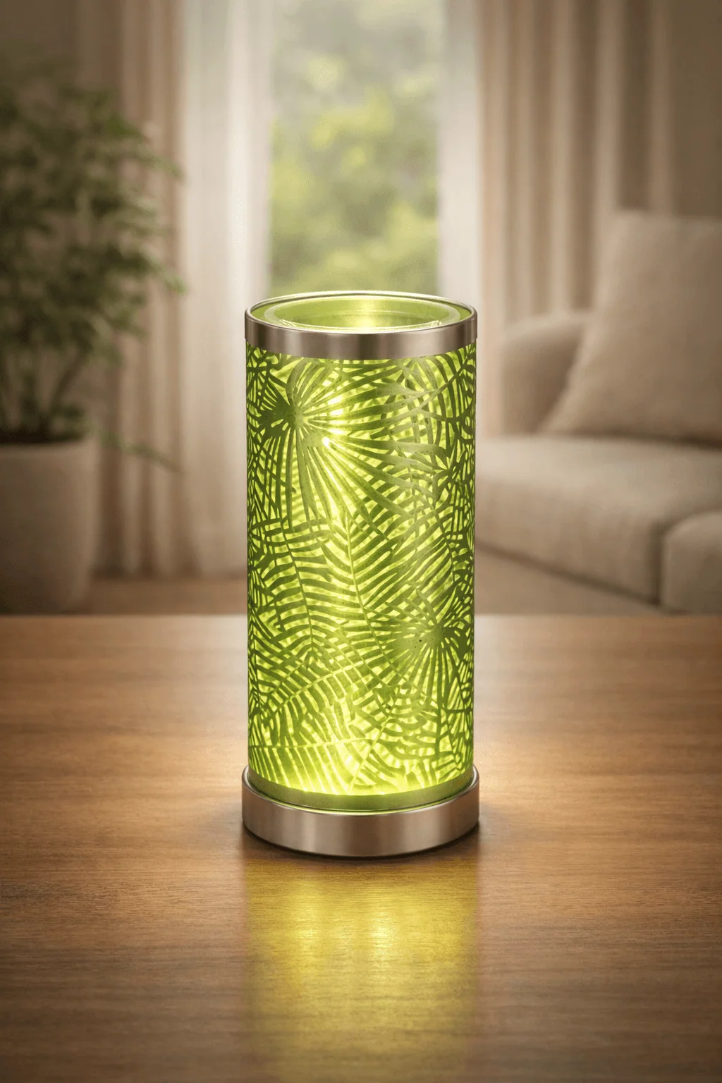 Lampe diffuseur parfum Jungle Monstera LED design 26 cm