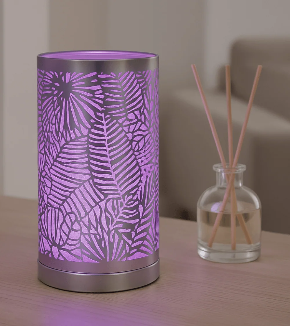 Lampe diffuseur parfum Jungle Monstera LED design 26 cm