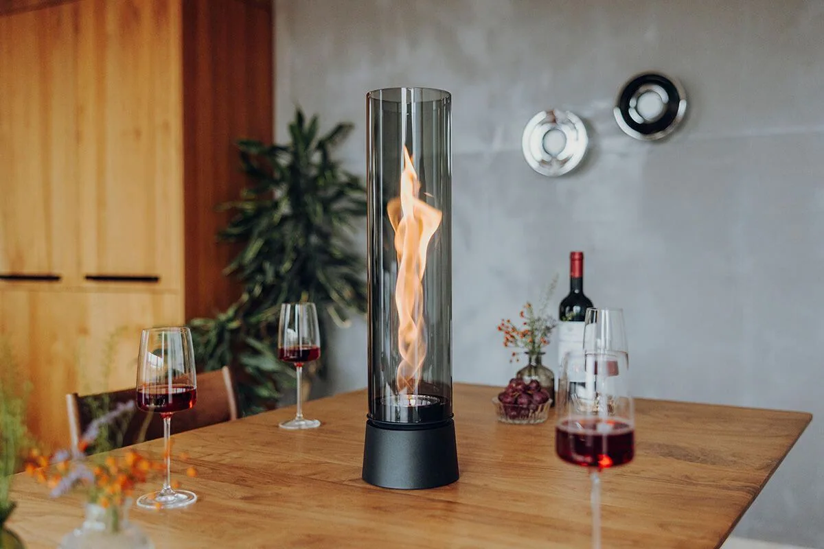 spin air feu de table bioethanol design interieur flamme tourbillonnante