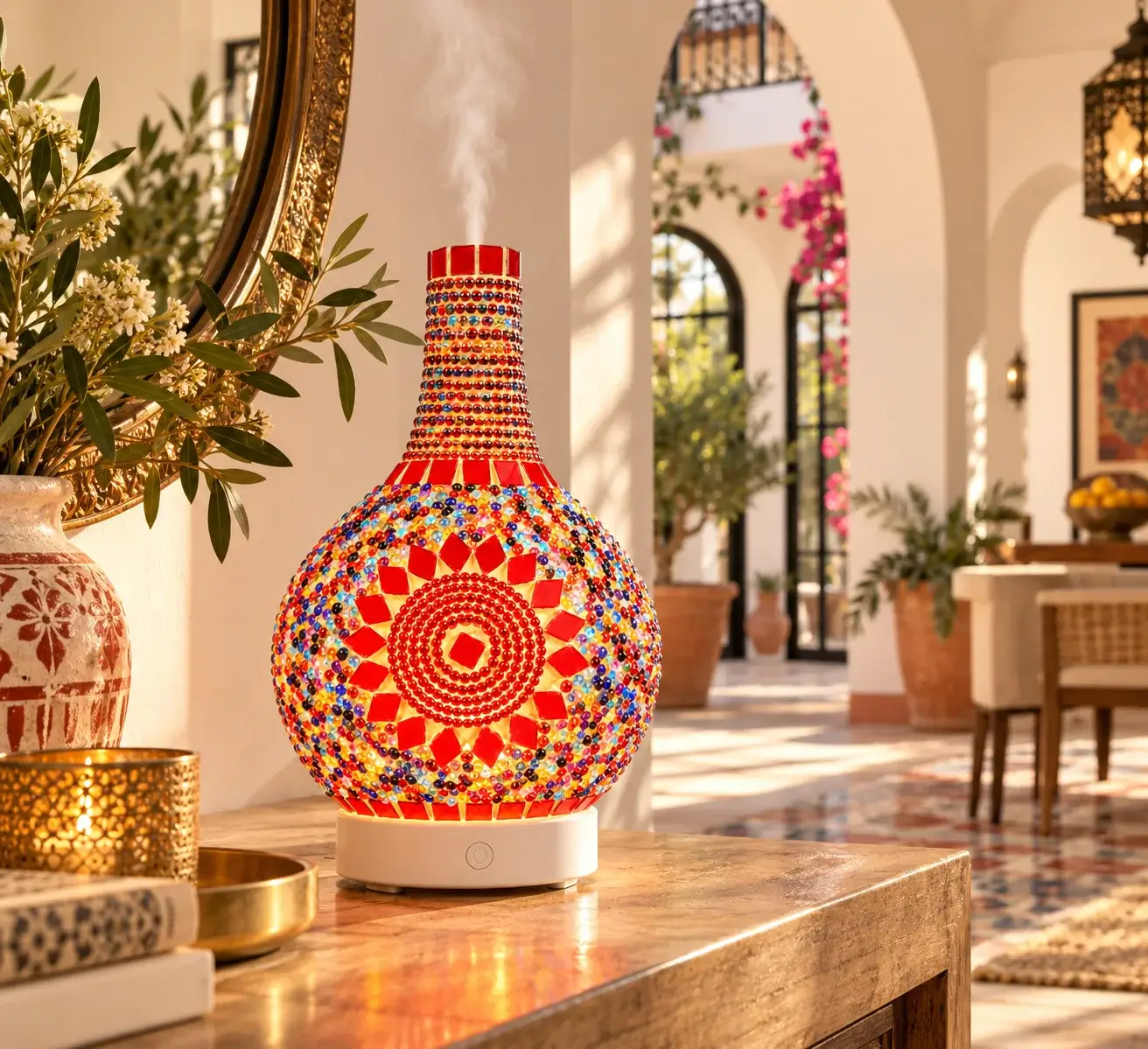 Lampe Diffuseur de Parfum à Vapeur LED Seville– 8 Couleurs - 200ml