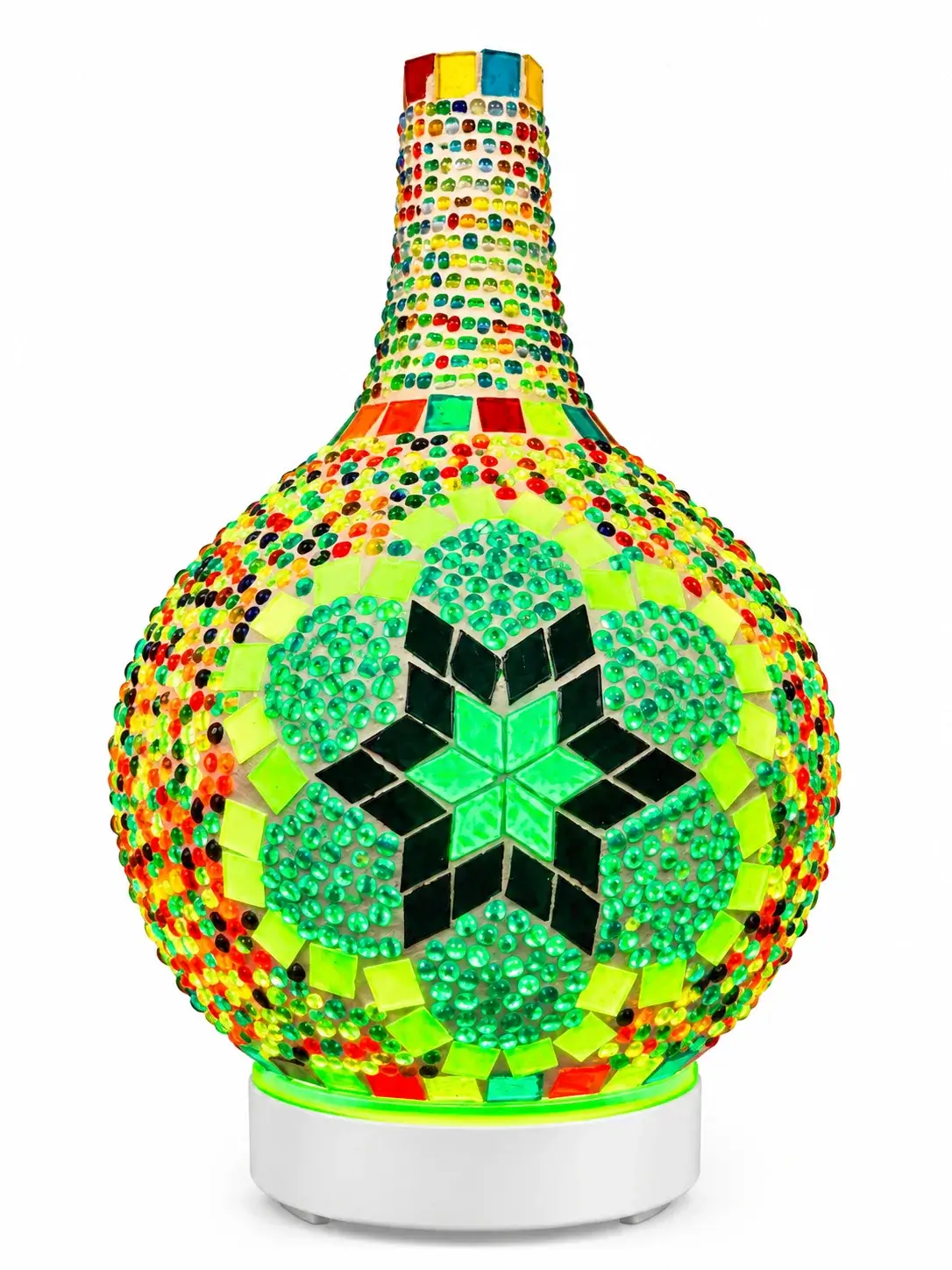 Diffuseur de Parfum Vapeur Marrakech 200 ml – Mosaïque LED 8 Couleurs