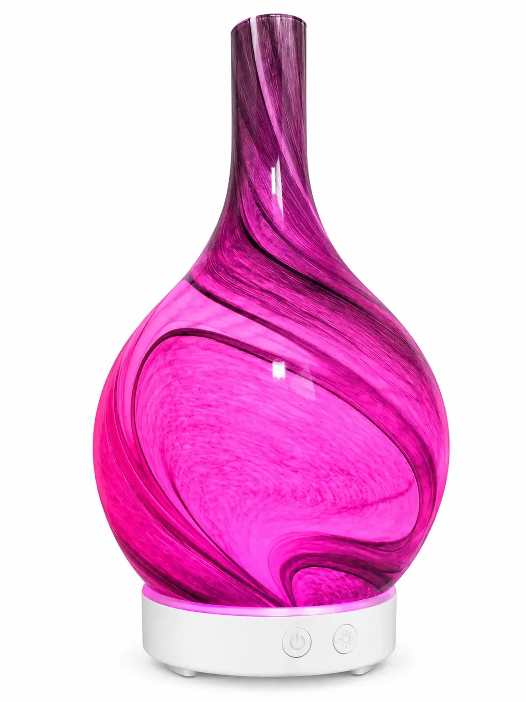 Diffuseur de Parfum Vapeur Venise 100 ml en Verre – LED 8 Couleurs