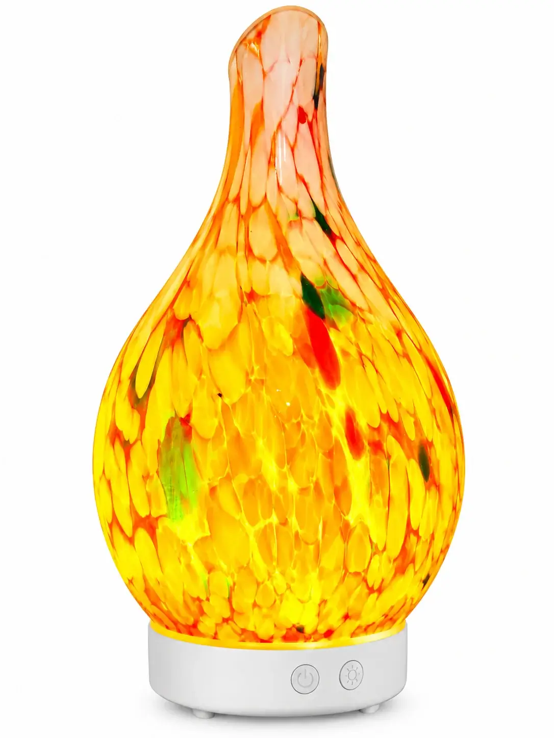 Diffuseur de Parfum Vapeur Corail 100 ml en Verre – LED 8 Couleurs