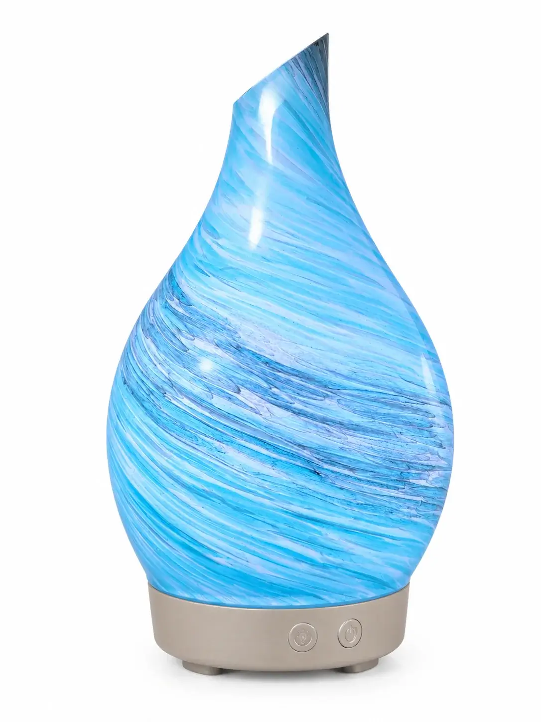 Diffuseur de parfum ultrasonique Lagos 100 ml en verre bleu Luxarom