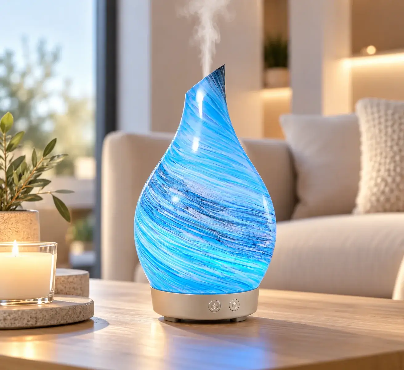 Diffuseur de parfum ultrasonique Lagos 100 ml – Lampe LED décorative Luxarom