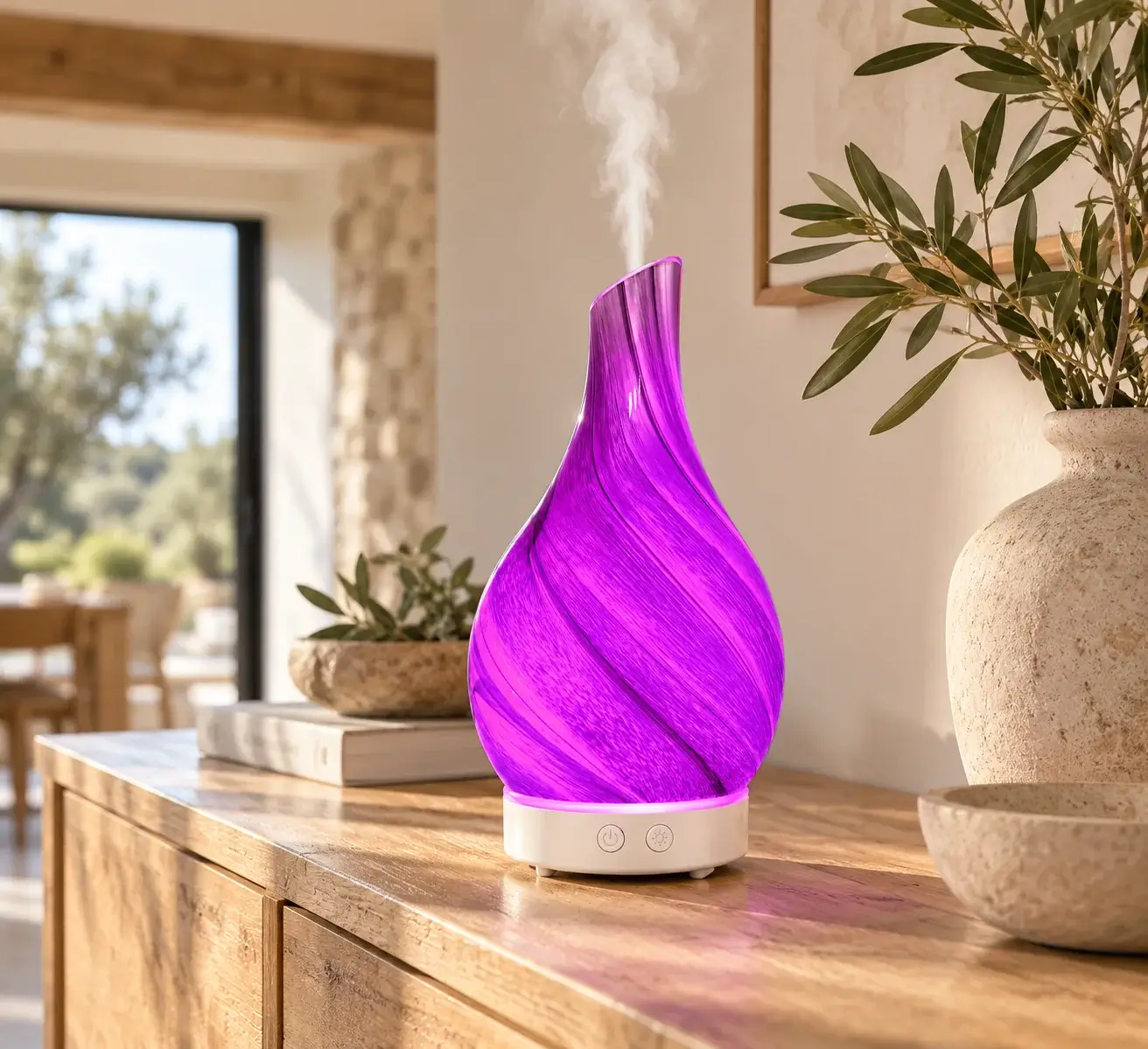 Diffuseur de parfum ultrasonique Aroma 100 ml – Lampe LED Luxarom